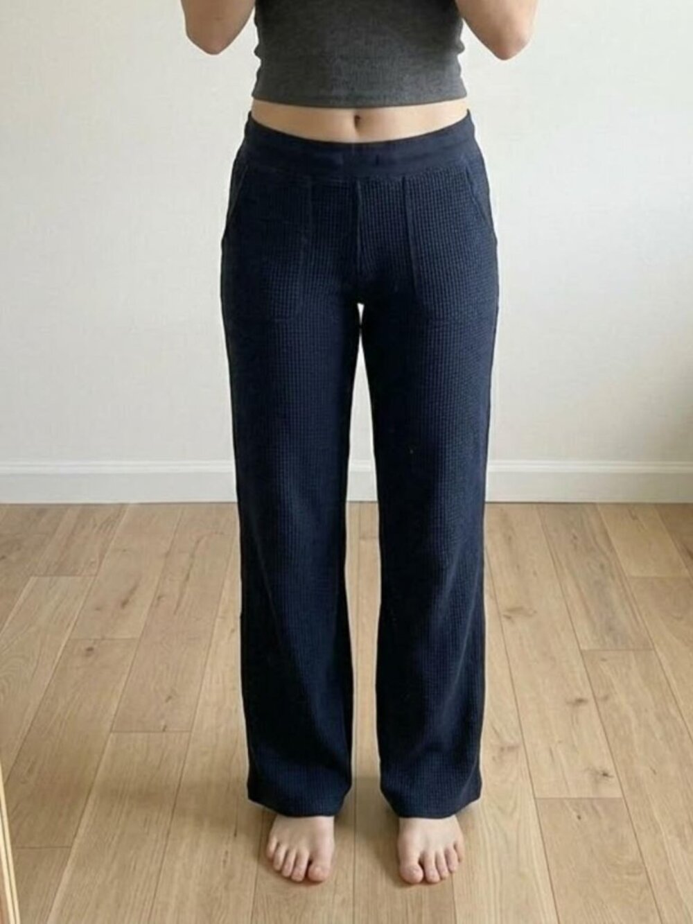 Calvin Klein Women's Black Waffle Lounge Pants